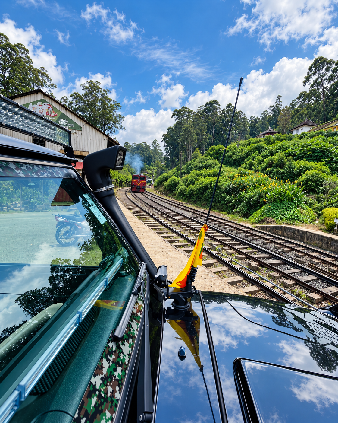 Scenic railway journey through the Sri Lankan highlands