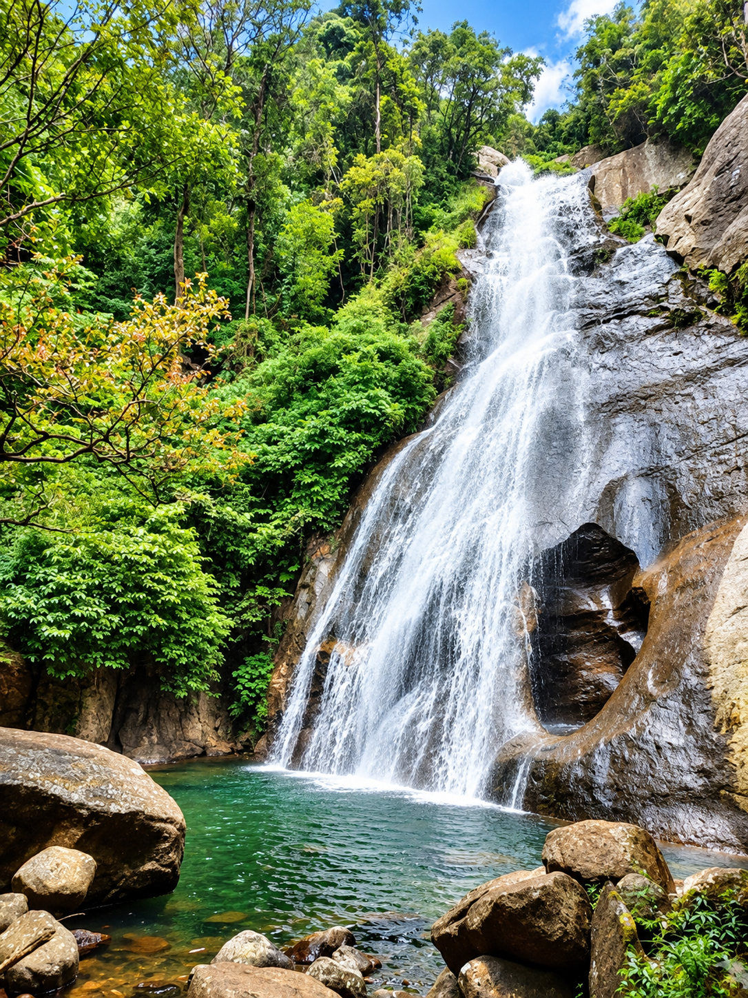 Yahalathenna Falls near Bambarakanda and Kalupahana